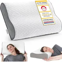 COMFYCENTRE Hoofdkussen - Traagschuim Kussen Tegen Nekpijn en Rugklachten - Orthopedisch Ergonomisch Pillow met Memory Foam en Neksteun voor Zijslaper