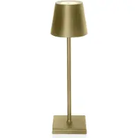 Attalos Tafellamp - USB-C oplaadbaar - Dimbare Touch LED Lamp Goud - Zware kwaliteit - Nachtlamp Draadloos - 38 CM