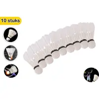 Discountershop Badmintonshuttle 10 stuks, veren Badmintonshuttles Pak van 10, Hoge snelheid Badminton Birdies Ballen, Training Sport Badmintonballen voor Outdoor Indoor Sportactiviteiten