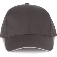 WK. Designed To Work Contrasterende sandwichpet 6 panelen Oeko-Tex WKP145 - Shale Grey / Light Grey - One size