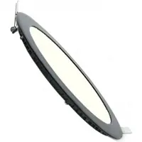 BES LED LED Downlight Slim - Inbouw Rond 18W - Dimbaar - Natuurlijk Wit 4200K - Mat Zwart Aluminium - Ø225mm