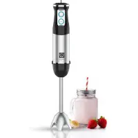 KitchenLove Staafmixer - 800W - 6 Snelheden + Turbo - Zwart/RVS