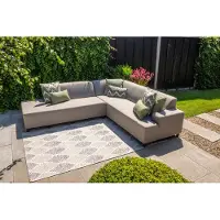 Van der Garde Tuinmeubelen Malaga hoekbank loungeset chaise longue - Taupe