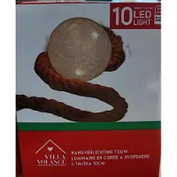 Villa Volance - Hangverlichting touw op batterijen - 10 LED Lampjes - Kerstversiering - Decoratie.