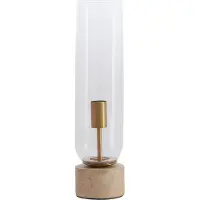 Light & Living Tafellamp Ø12x47 cm RYLANO glas helder+zand+antiek brons