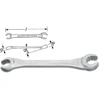 Hazet Dubbele ringsleutel · open 612-17X19 · Buitentwaalfkant profiel · SW 17 x 19 mm