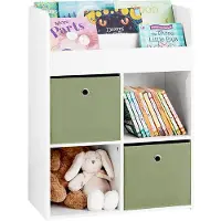 SoBuy Bibliothèque Enfant 3 Étagères + 2 Boîtes