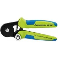 Rennsteig Werkzeuge Crimpzange 180mm 0,08-2x10mm² für 6kant-Crimpprofil 610 286 3 Krimptang Adereindhulzen 0.08 tot 16 mm²