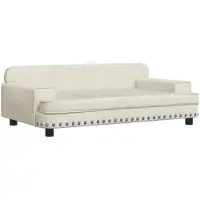 The Living Store Living Store hondenbed, crème kleur, 90x53x30 cm, fluweel