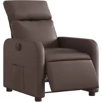 vidaXL Fauteuil verstelbaar elektrisch kunstleer bruin