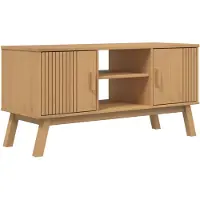 vidaXL Tv-meubel OLDEN 114x43x57 cm massief grenenhout bruin