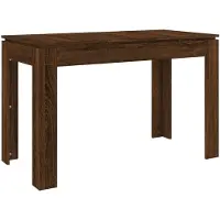 vidaXL Eettafel 120x60x76 cm bewerkt hout bruin eikenkleur