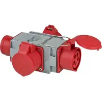 Brennenstuhl krachtstroomverdeler | 1x CEE 5-pins (m) - 3x CEE 5-pins (v) | 400V/16A | IP44