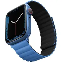 Uniq Armband Apple Watch 42/44/45/49 Mm Revix Magnetic Strap Blauw (-45mm-revblublk)