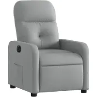 vidaXL Fauteuil elektrisch verstelbaar stof lichtgrijs
