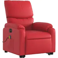 vidaXL Sta-op-massagestoel elektrisch kunstleer rood