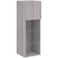 vidaXL Tv-meubel met LED-verlichting 30,5x30x90 cm grijs sonoma eiken