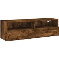 vidaXL Tv-wandmeubel 100x30x30 cm bewerkt hout gerookt eikenkleurig