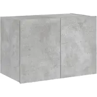 vidaXL Tv-wandmeubel met LED-verlichting 60x35x41 cm betongrijs