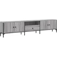 vidaXL Tv-meubel met lade 200x25x44 cm bewerkt hout grijs sonoma eiken