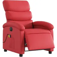 vidaXL Massagestoel verstelbaar elektrisch kunstleer rood