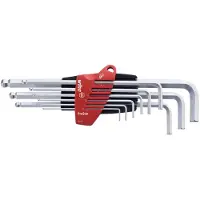 Wiha 369S9 Inbus Haakse schroevendraaierset 1.5 mm, 2 mm, 2.5 mm, 3 mm, 4 mm, 5 mm, 6 mm, 8 mm, 10 mm 9-delig