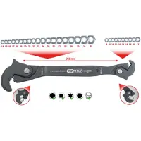 Ks Tools 114.0055 Multifunctionele sleutel voor één hand Sleutelbreedte (metrisch) 14 - 32 mm