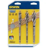 Irwin 10507720 Houtborenset Blue Groove Power 3-delig – 14/16/18 mm in Koffer