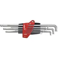 Wiha Inbus Haakse schroevendraaierset 1.5 mm, 2 mm, 2.5 mm, 3 mm, 4 mm, 5 mm, 6 mm, 8 mm, 10 mm 9-delig