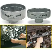 Hazet Oliefitersleutel 2169 · 3/8 inch (10 mm) vierkant hol · Buiten-14-kant-profiel · SW 74 mm