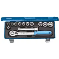 Gedore doppelringsleutels set, 1/2", 13-delig, 6-kant, 10-24 mm, 19 KMU-20