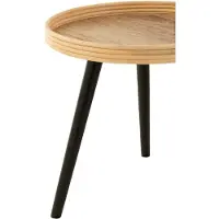 J-Line Set van 3 salontafels rond mangohout natuurlijk