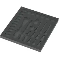 Wera 9822 Schuimrubberinlegstuk voor ratelset 8000 C Zyklop, 1/2", set van 1, leeg