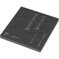 Wera 9831 Schuimrubberen inzetstuk voor 6003 Joker Set 1, zonder gereedschap, 344 x 30 x 392 mm - 05137331001