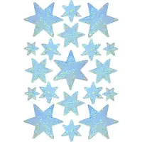 Herma Stickers ster 6-puntig, zilver, hologram - 10 stuks