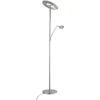 FISCHER&HONSEL GMBH Vloerlamp Nikkel Led 37w+8w