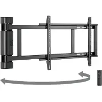Golden Note GN Elektrische muurbeugel voor TV 32-75 inch Draaibaar, Afstandsbediening, Zwart