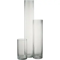 J-Line vaas Cylinder - glas - transparant - large - 60.50 cm hoog