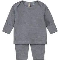 Dirkje broek + longsleeve blauw Set Jongens Katoen Ronde hals Effen - maat 56