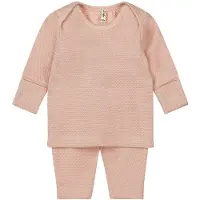 Dirkje broek + longsleeve roze Set Meisjes Katoen Ronde hals Effen - maat 50