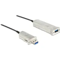 DeLOCK actieve optical fiber USB naar USB verlengkabel - USB3.0 - tot 0,9A - 20 meter