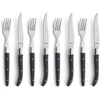 Amefa Royal Steak steakset - 8-delig - 4-persoons - zwart
