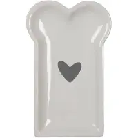 Clayre & Eef Witte Klein bord 10*17*2 cm 6CE1364