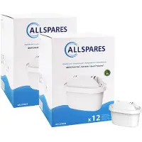 Allspares Filterpatronen voor Waterkannen (x24) geschikt voor BRITA MAXTRA+, MAXTRA PRO en Bosch Tassimo
