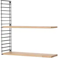 Tomado - Wandrek uitbreiding voor Tomado wandrek - 2 x houten plank en 1 x zwarte zijkant
