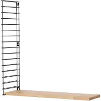 Tomado - Wandrek uitbreiding voor Tomado wandrek - 1 x houten plank en 1 x zwarte zijkant