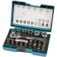 Makita B-54081 B-54081 Dopsleutelset 1/4 21-delig