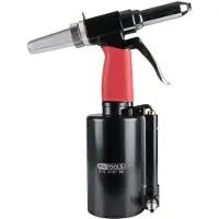 Ks Tools 515.3101, zwart, rood, roestvrij staal, 5.6, 2.4, 3.2, 4, 4.8 mm, aluminium, roestvrij staal, staal, 6,3 bar, 1,9 cm, perslucht