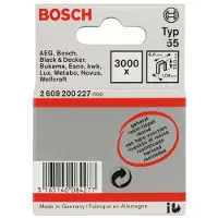 Bosch 2609200227 Nieten met smalle rug Type 55 3000 stuk(s) Afm. (l x b) 23 mm x 6 mm
