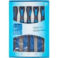 PFERD TOOLS 11801533 Werkplaatsvijlenset kap 3 in PVC-roltas incl. kartonnen doosje Lengte 200 mm 1 stuk(s)
